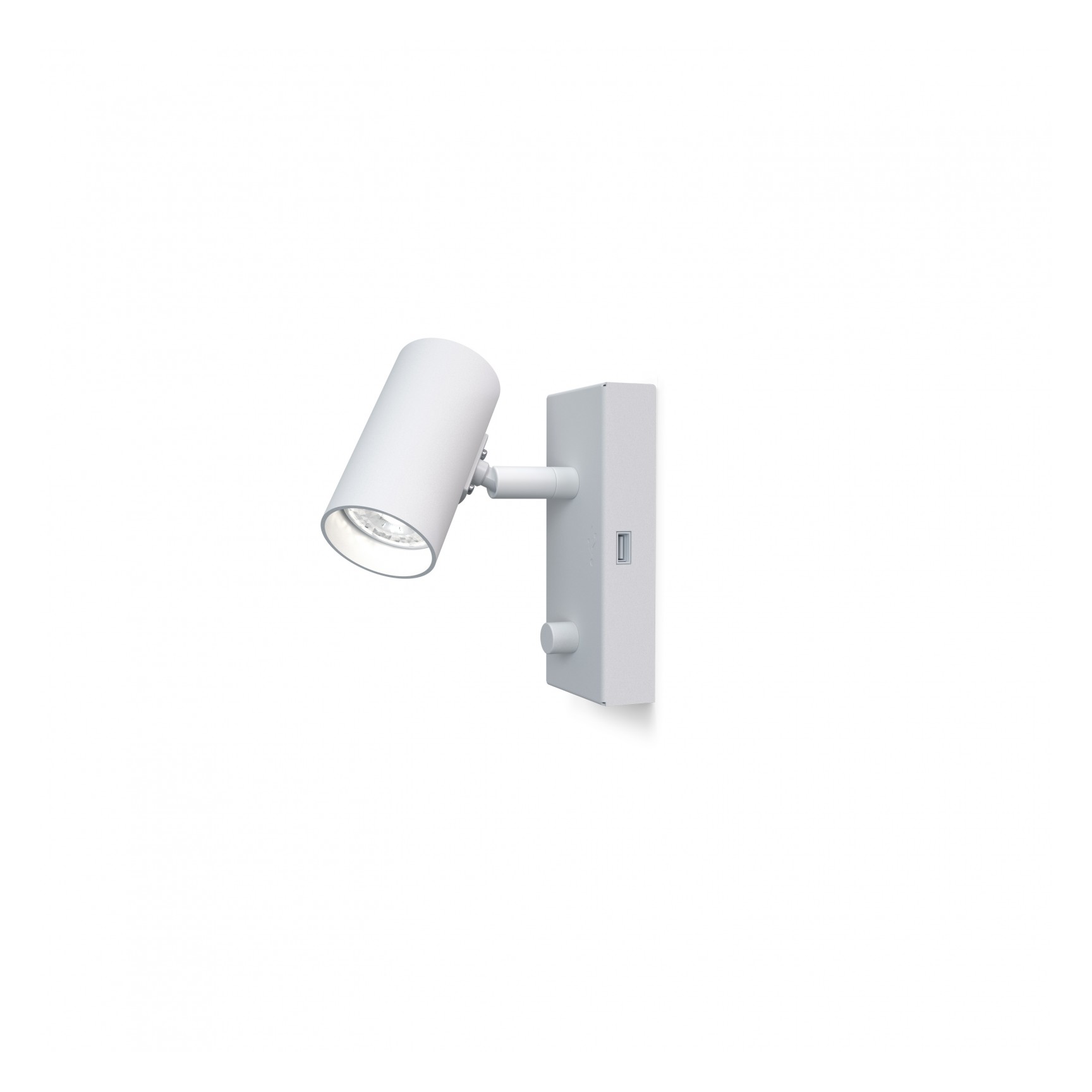TYSON VÄGGLAMPA USB HÖGER VITSTR (FAST INST.)