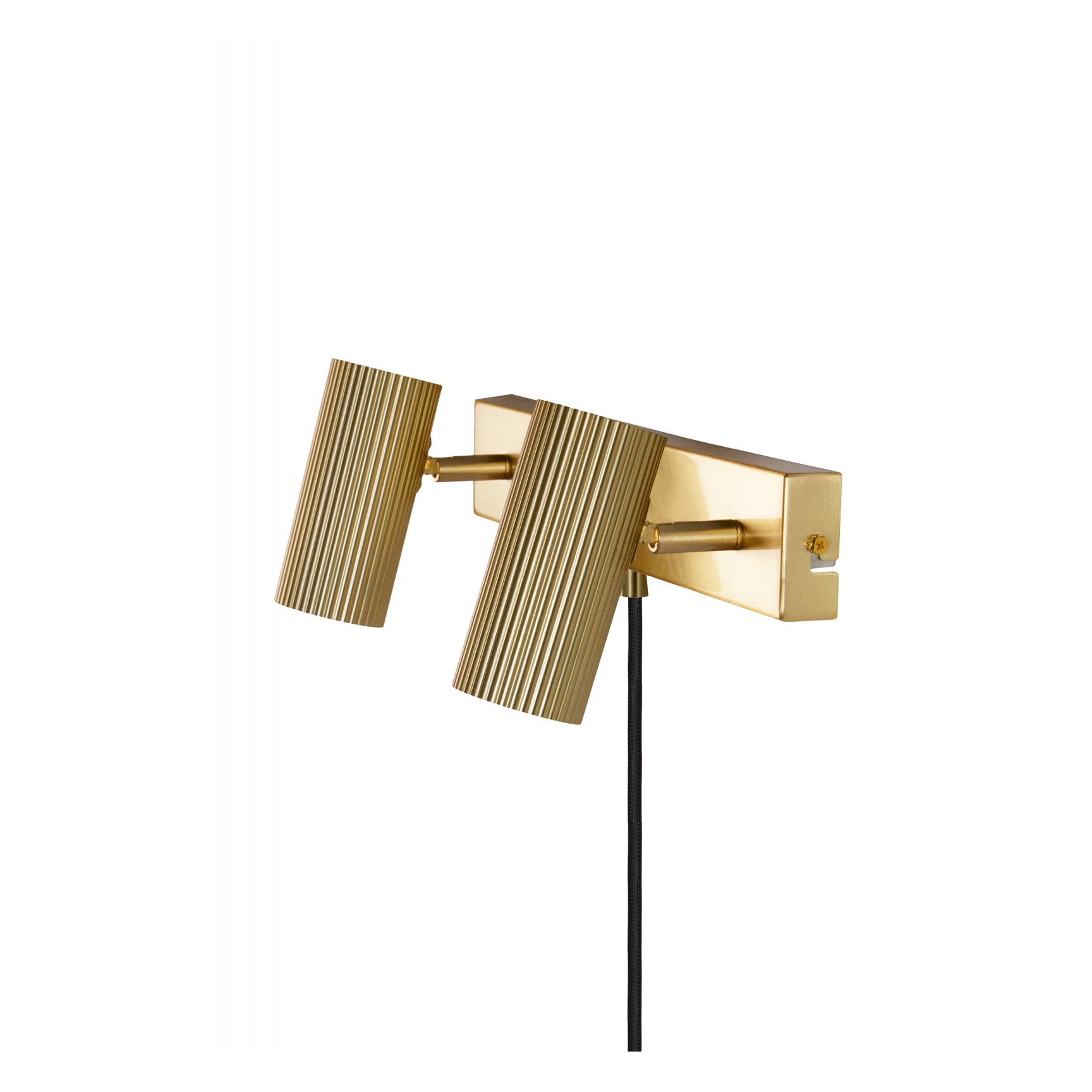 HUBBLE 2 VÄGG BORSTAD MÄSSING