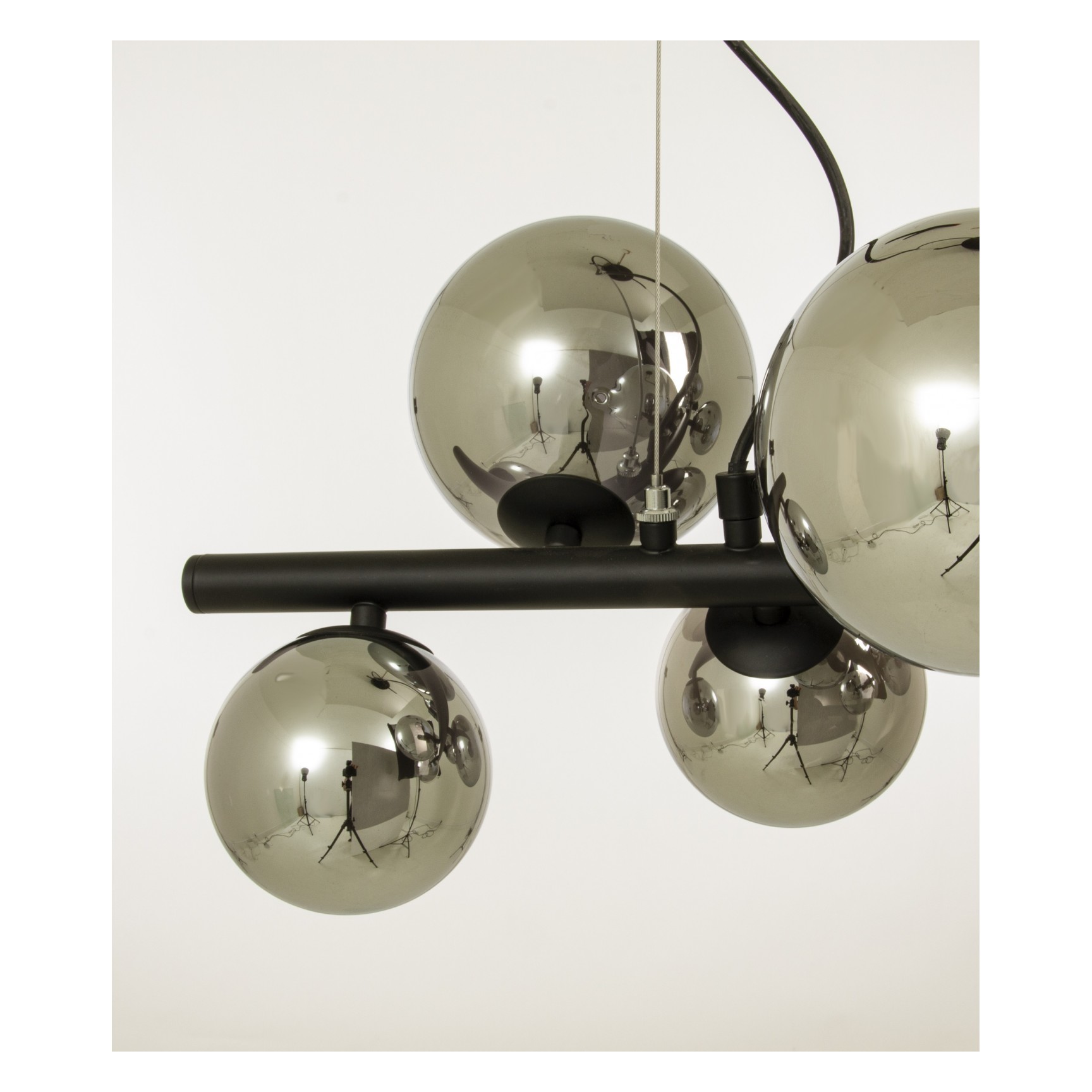 MOLEKYL Taklampa L58 Svart/Rökgrå