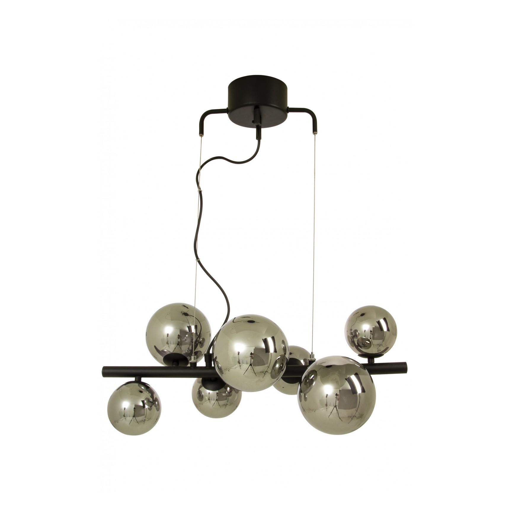 MOLEKYL Taklampa L58 Svart/Rökgrå