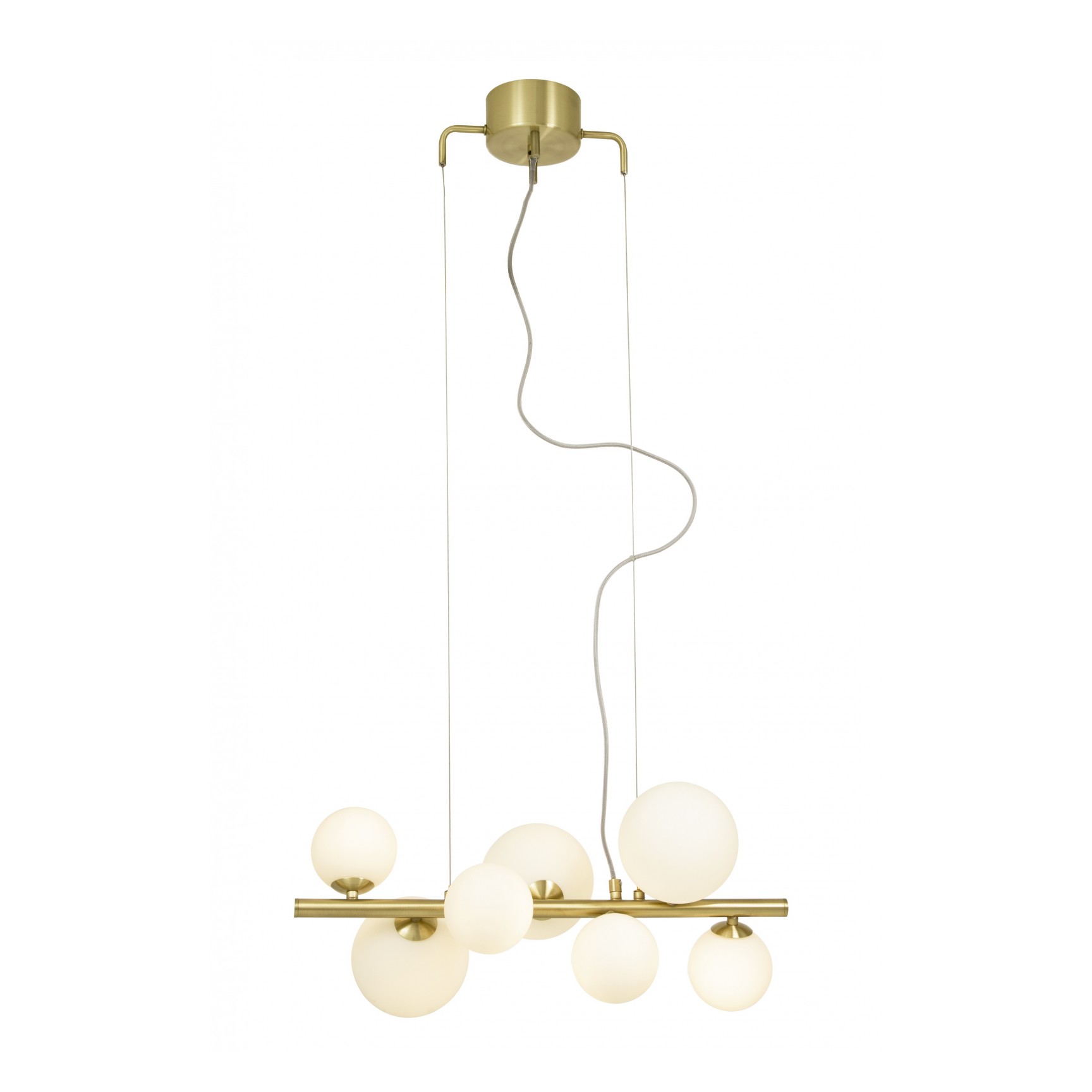MOLEKYL Taklampa L58 Matt mässing/Opalvit