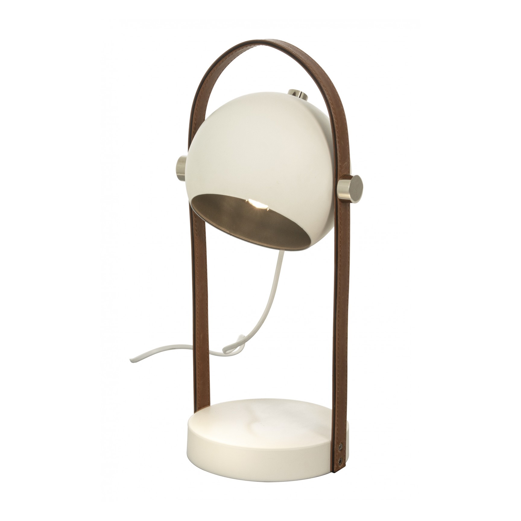 BOW Bordslampa Vit/Brun/Silver