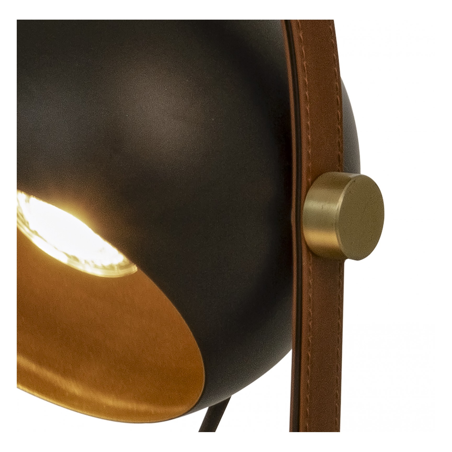 BOW Bordslampa Svart/Brun/Matt mässing