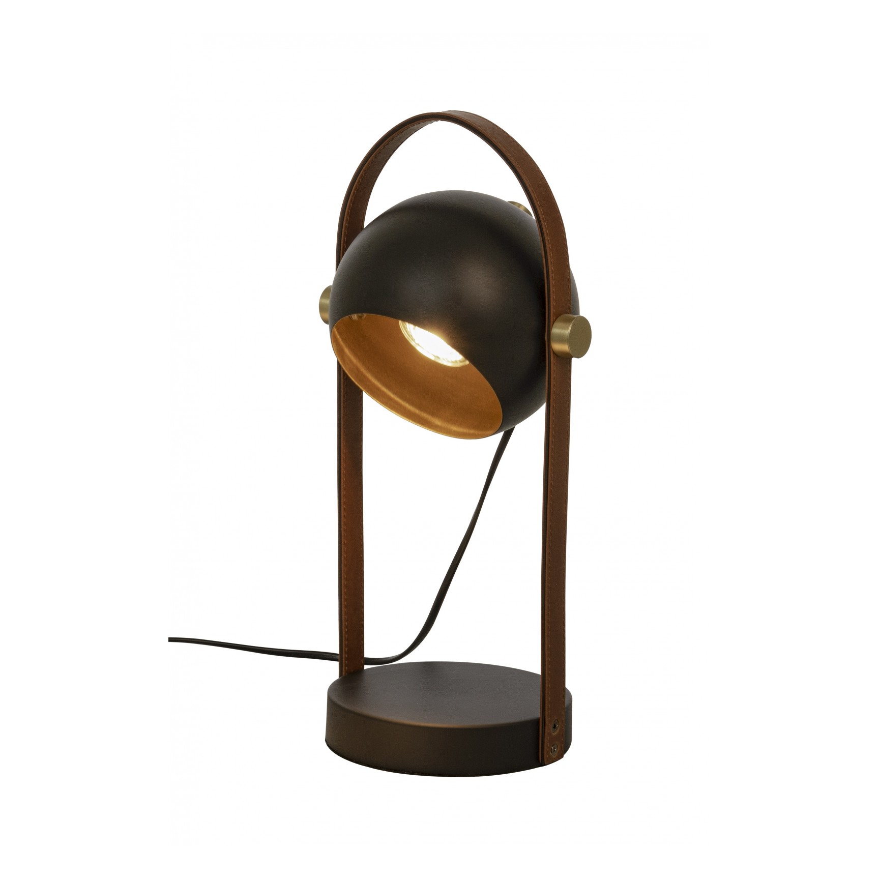 BOW Bordslampa Svart/Brun/Matt mässing