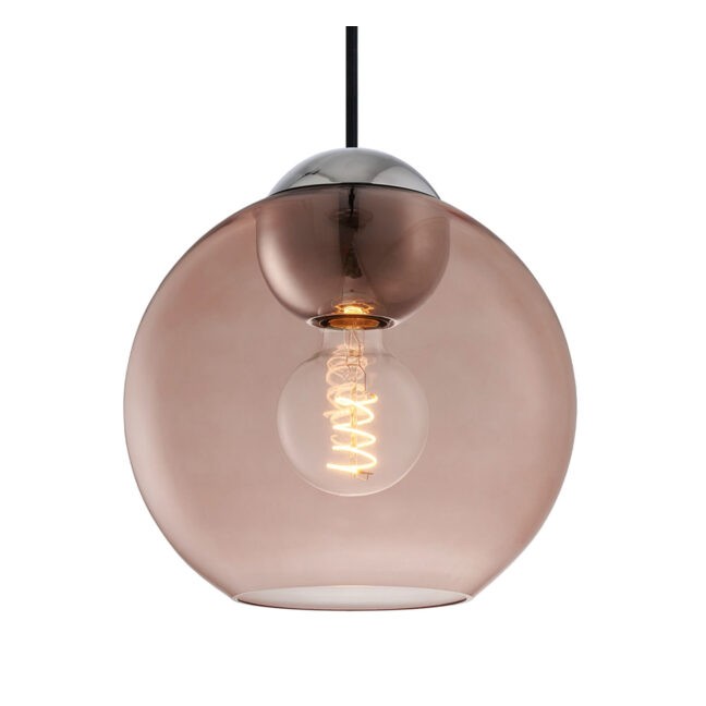 Bubbles Pendel Ø24 Rose/Krom