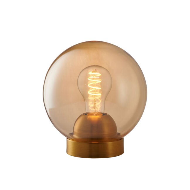 Bubbles Bordslampa Ø18 Amber/Antik mässing