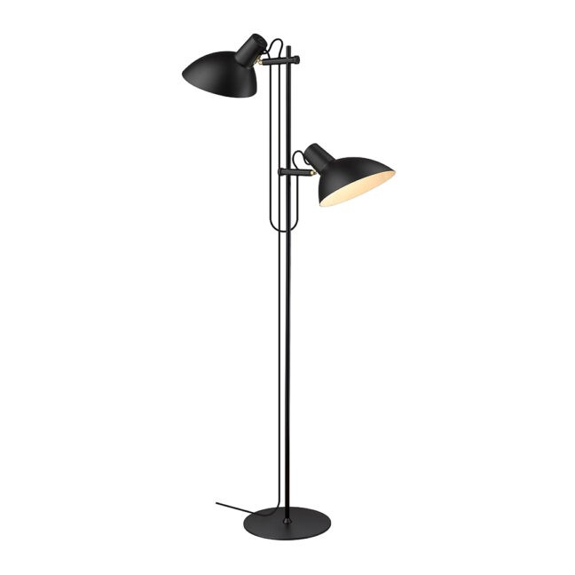 Metropole Dubbel Golvlampa Svart