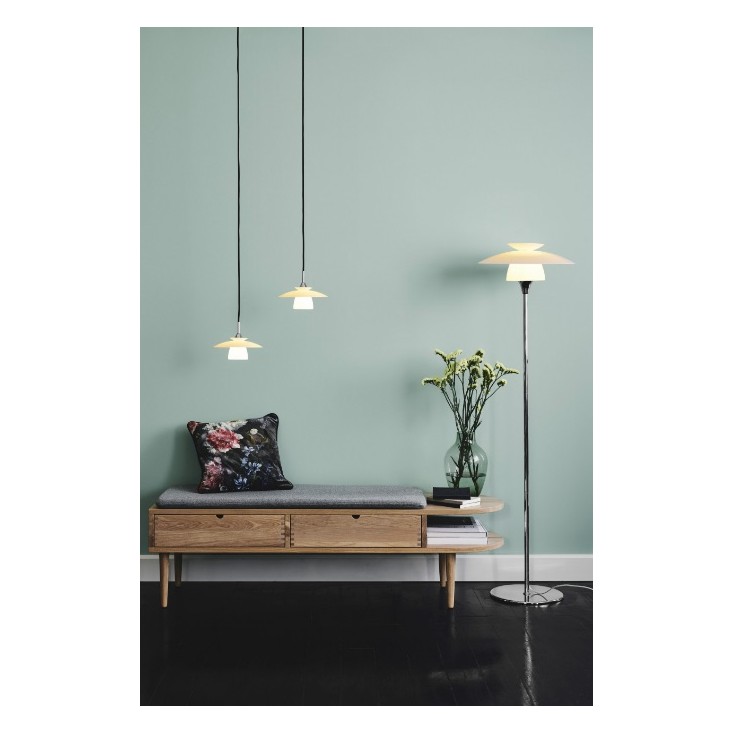 Scandinavia Golvlampa Ø40 Krom/Opal glas