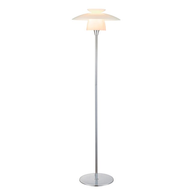 Scandinavia Golvlampa Ø40 Krom/Opal glas