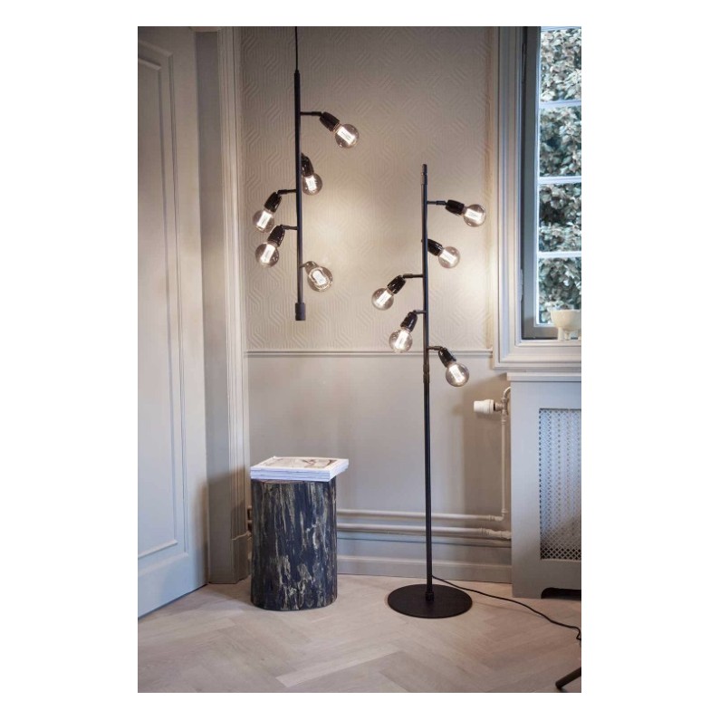 Compass Golvlampa 5-arm Ø30 Svart