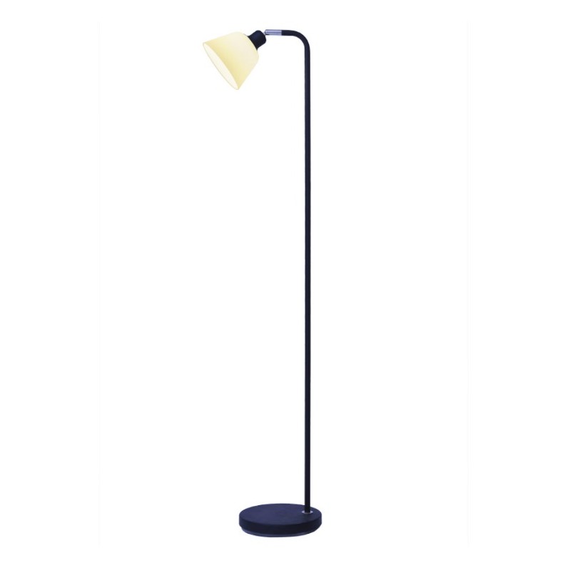 Carpenter Golvlampa Ø15 Svart/Opal glas