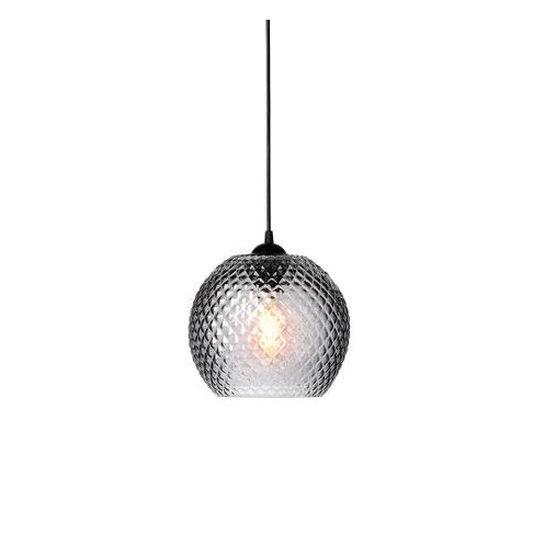 Nobb Pendel Ø22 Svart/Rök glas