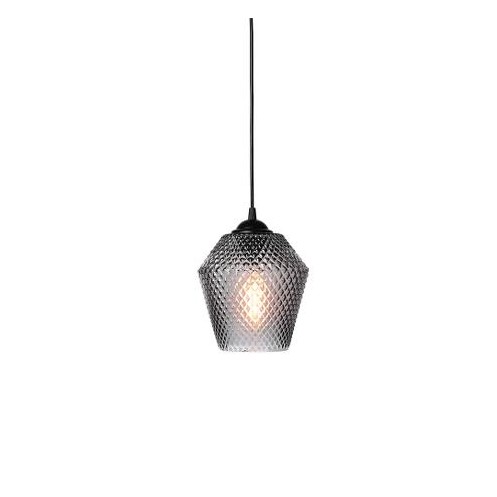 Nobb Edgy Pendel Ø17 Svart/Rök glas
