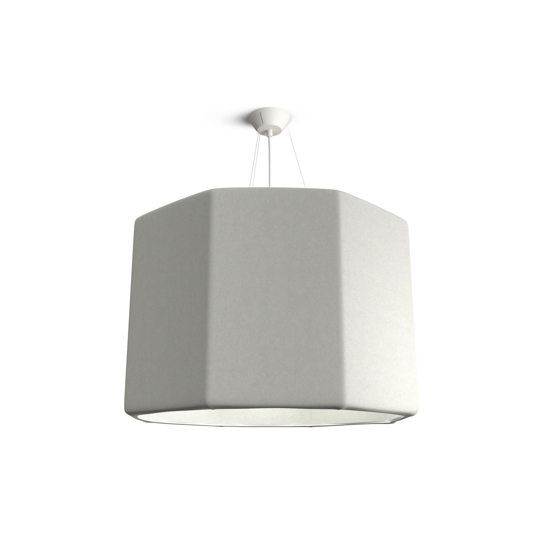 SOFT SOUND OCTAGON SKÄRM VIT ULL Ø900 H600 (Beställningsvara)