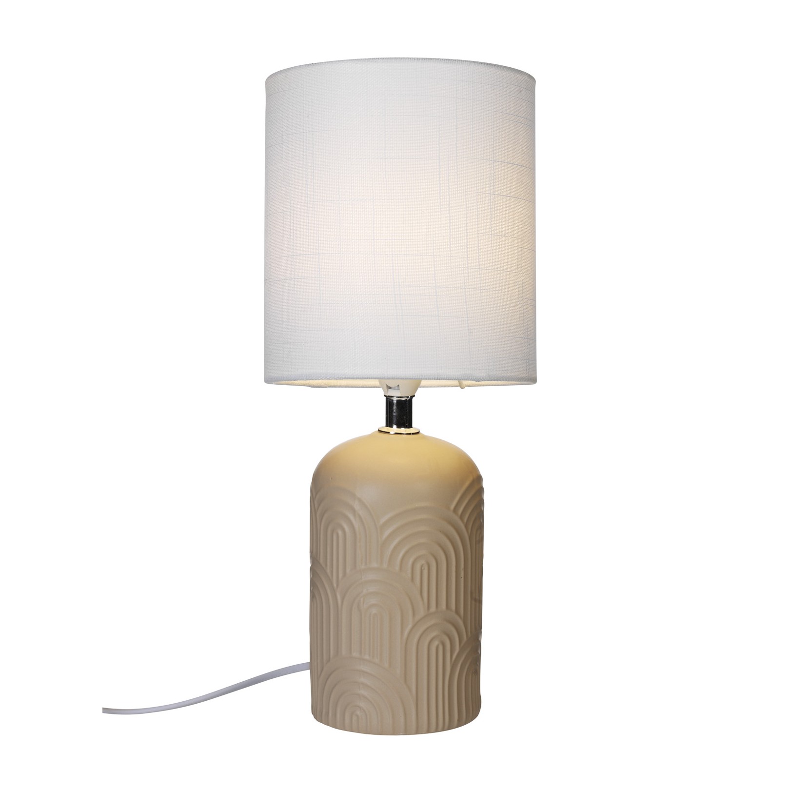 ARCHIE BORDSLAMPA BEIGE/VIT SKÄRM