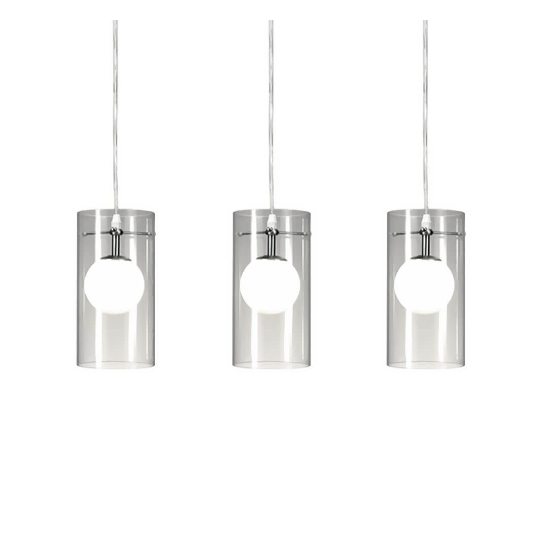 Flottör Taklampa Krom/Klarglas