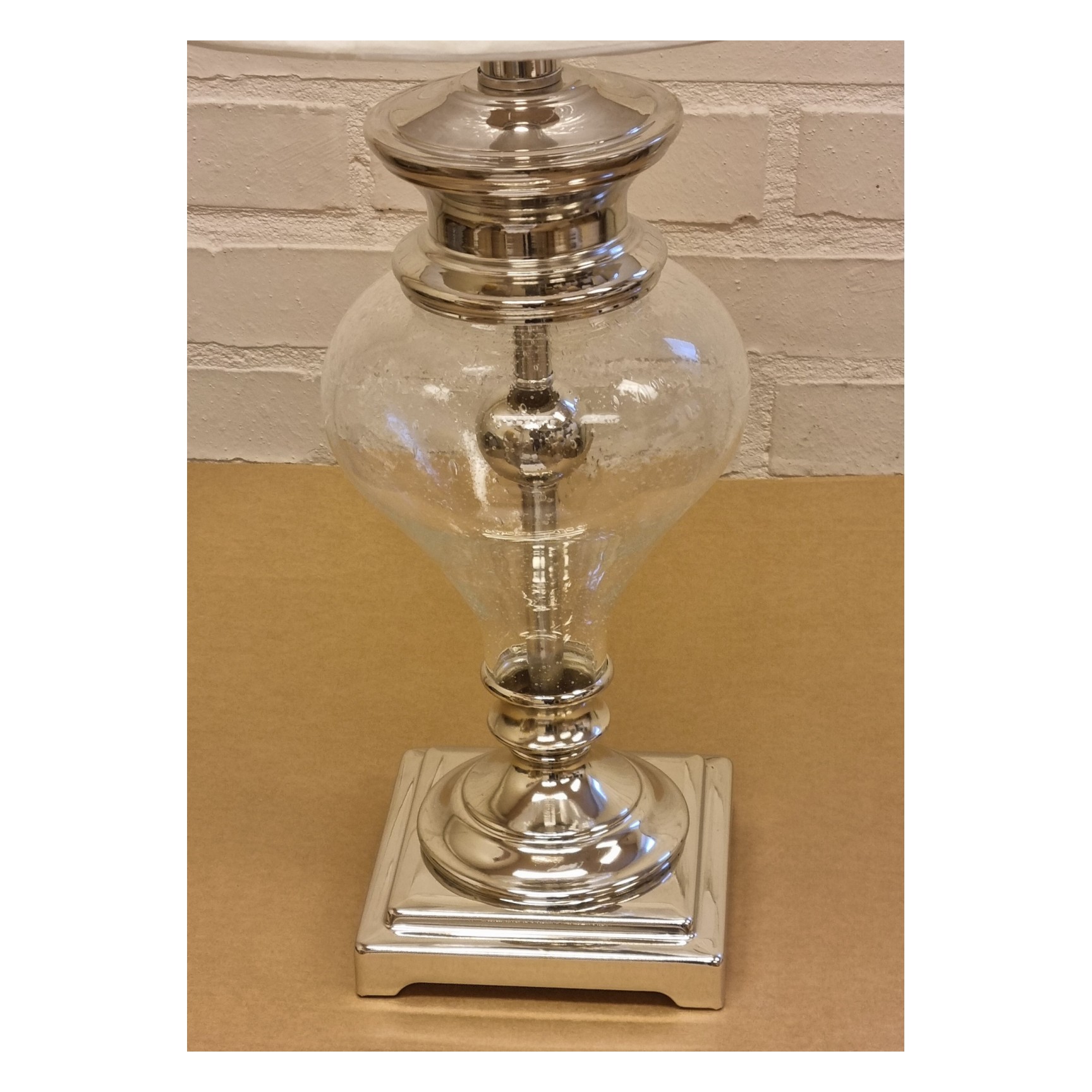 Marielle Bordslampa Silver/Klar/Vit