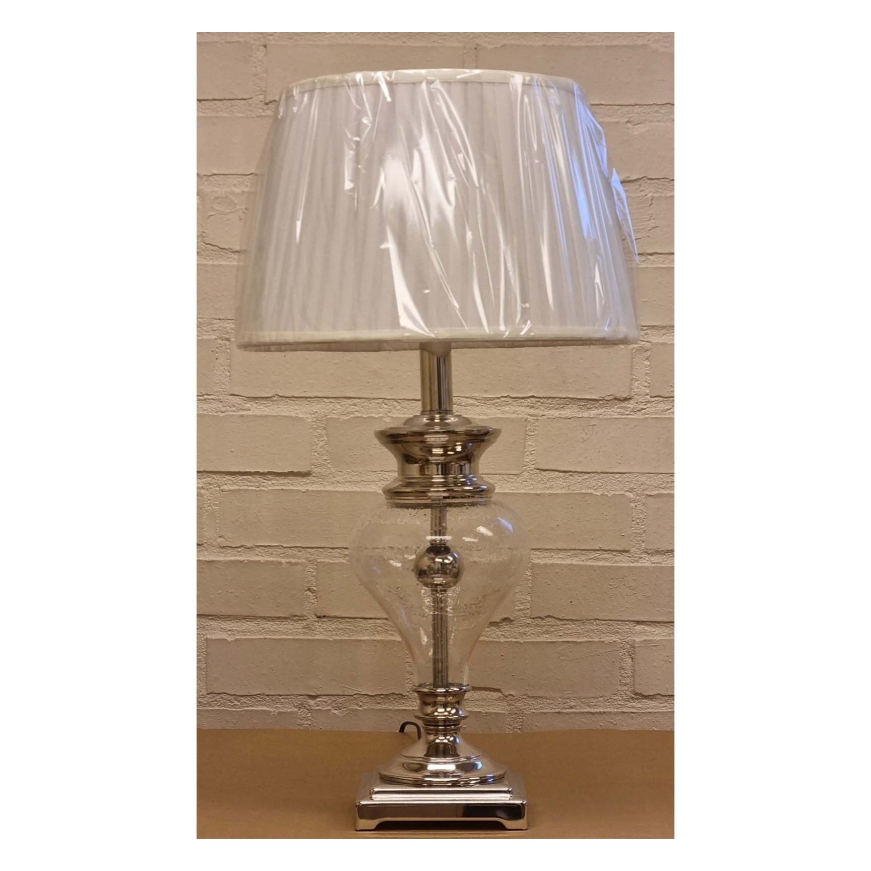 Marielle Bordslampa Silver/Klar/Vit