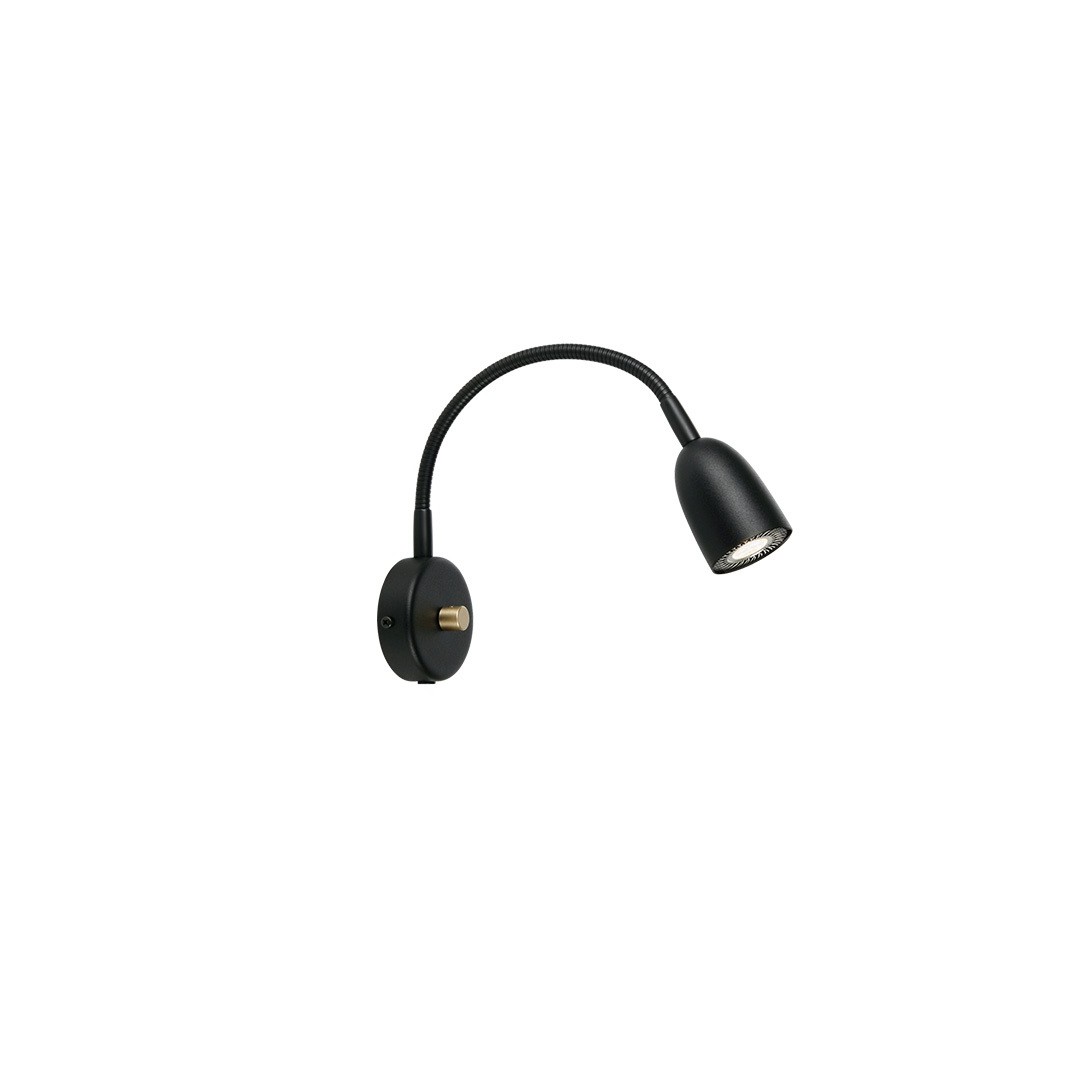 RADIELL VÄGGLAMPA FLEX SVARTSTRUKTUR