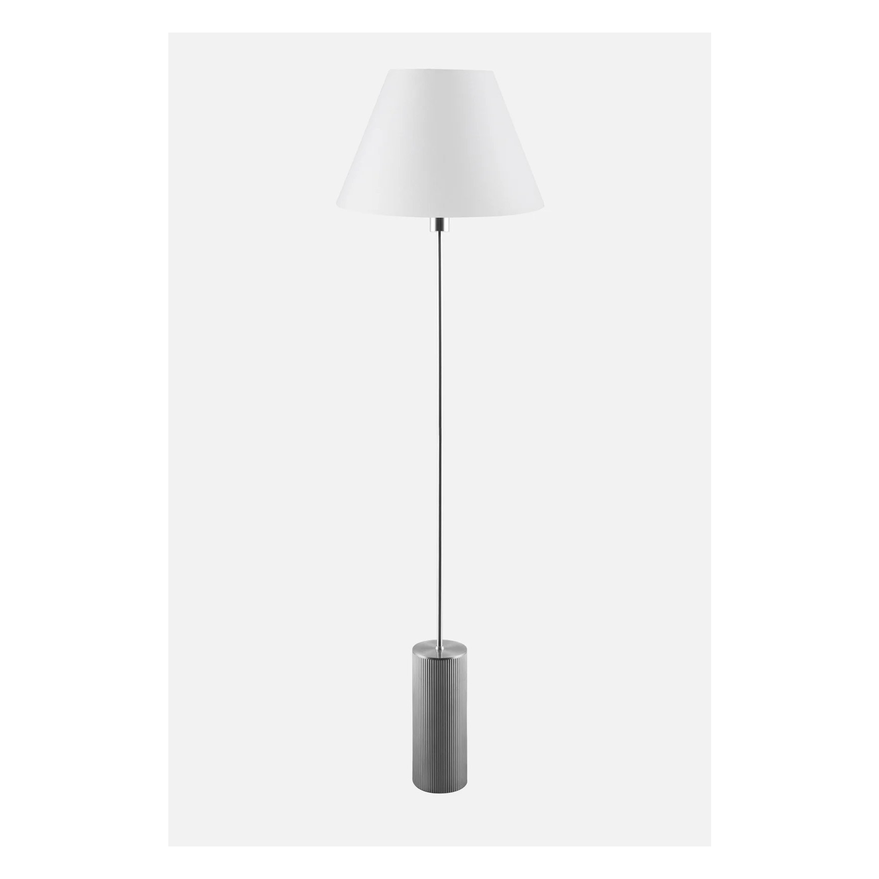 Rib Golvlampa Borstad Stål