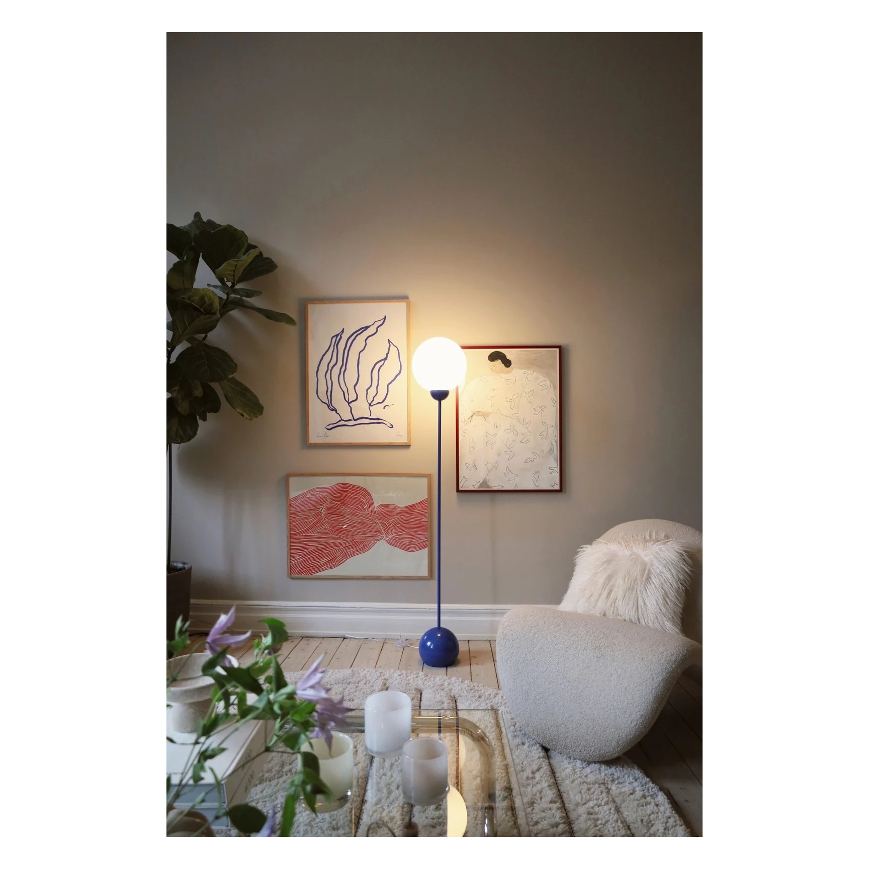 Ripley Golvlampa Blå
