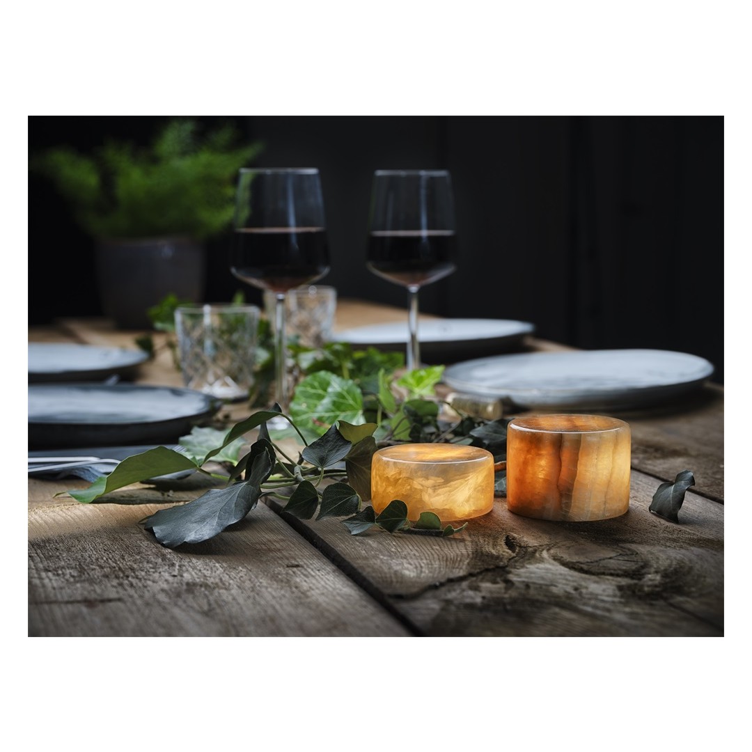 Marble S Bordsljus Äkta polerad marmor