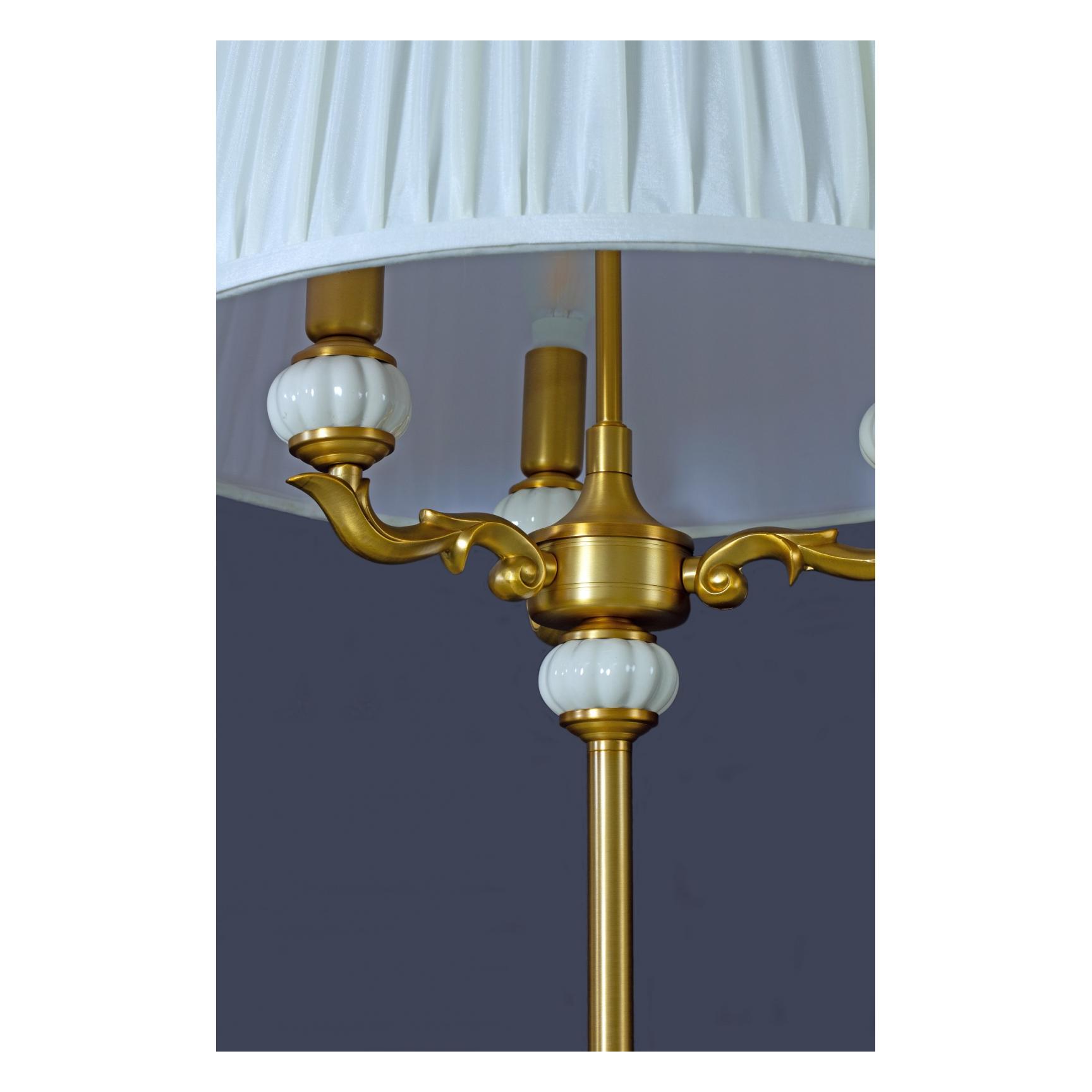 TOULOUSE Golvlampa Guld/Naturvit