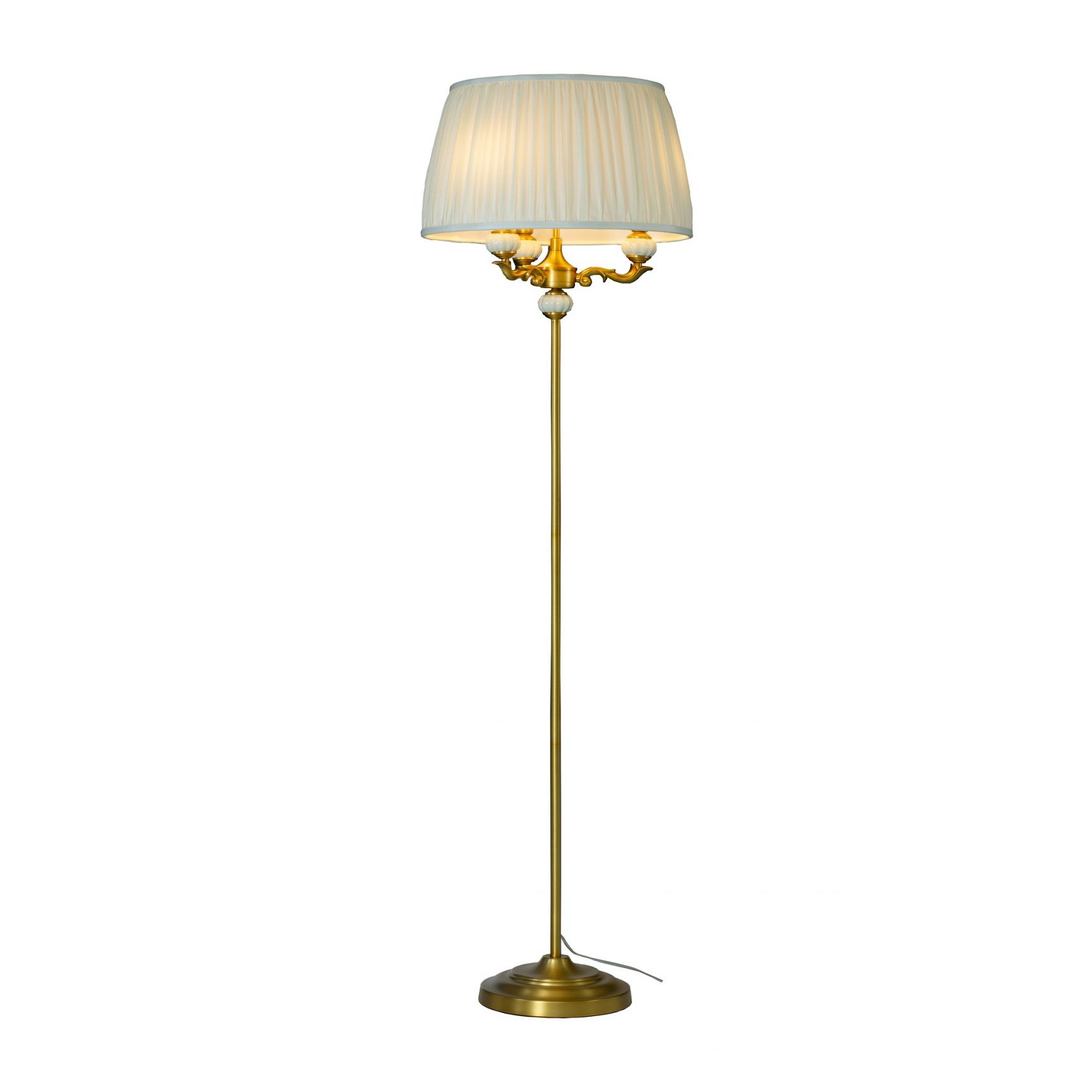 TOULOUSE Golvlampa Guld/Naturvit
