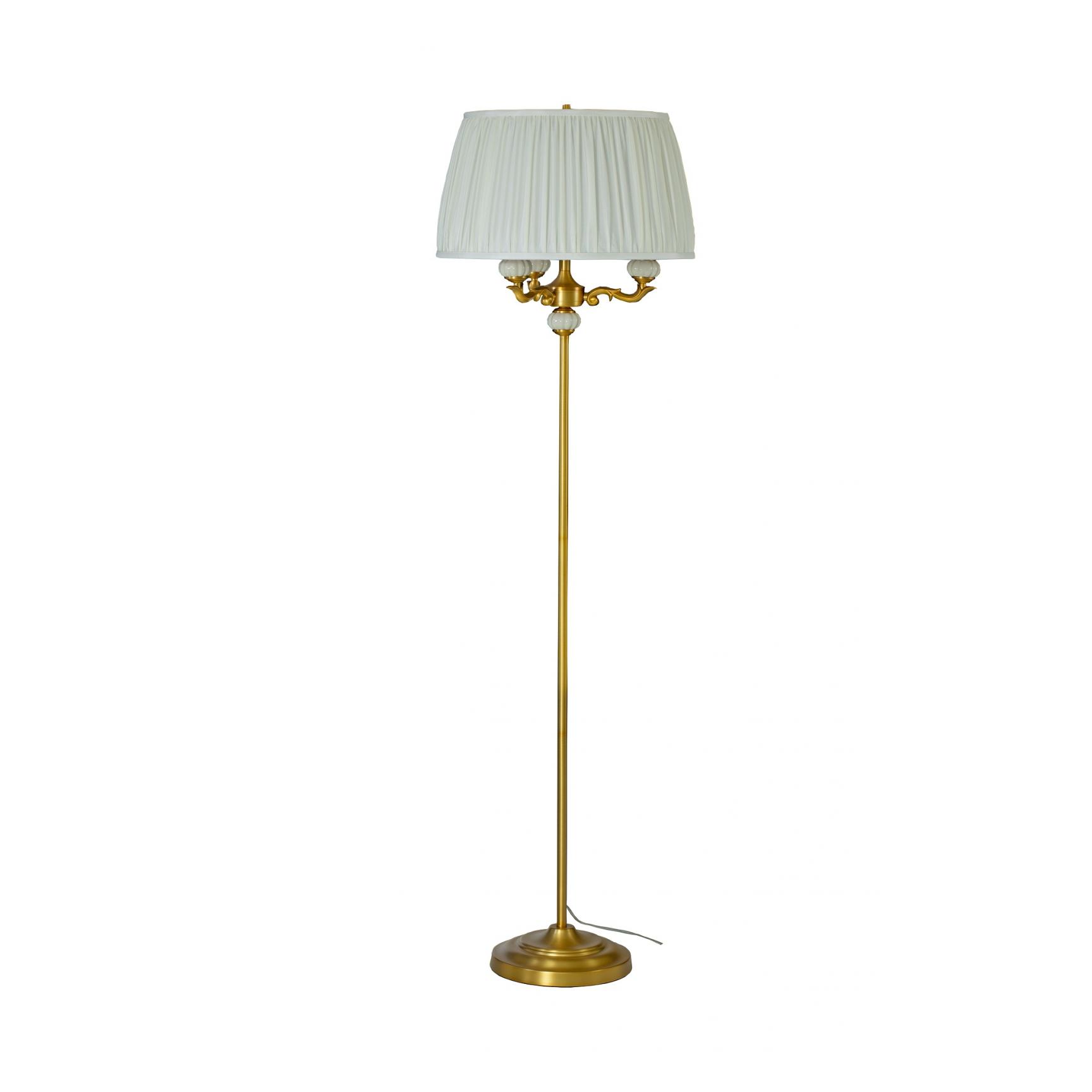 TOULOUSE Golvlampa Guld/Naturvit