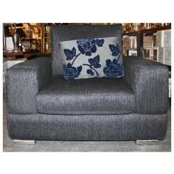 Mora Tygfåtölj Svart-silver Mora Tygfåtölj Svart-silver