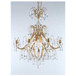 CHARLOTTE 8-arm Stor Borstad-mässing CHARLOTTE 8-arm Stor Borstad-mässing