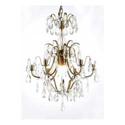 CHARLOTTE 6-arm Mellan Antikmässing CHARLOTTE 6-arm Mellan Antikmässing