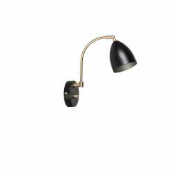 DELUXE VÄGGLAMPA SVART/MÄSSING DELUXE VÄGGLAMPA SVART/MÄSSING