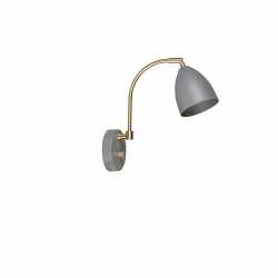 DELUXE VÄGGLAMPA VARMGRÅ/MÄSSING DELUXE VÄGGLAMPA VARMGRÅ/MÄSSING