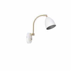 DELUXE VÄGGLAMPA VIT/MÄSSING DELUXE VÄGGLAMPA VIT/MÄSSING