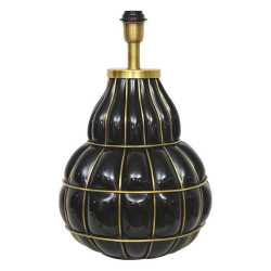 Beatrice Lampfot Svart glas/Mässing Beatrice Lampfot Svart glas/Mässing
