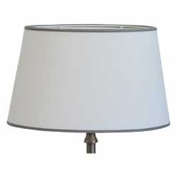 Carolin Lampskärm Vit med grått kantband Carolin Lampskärm Vit med grått kantband
