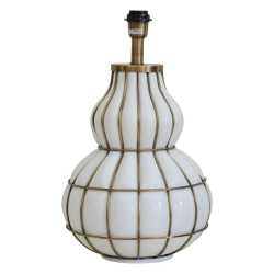 Beatrice Lampfot Vitt glas/Mässing Beatrice Lampfot Vitt glas/Mässing