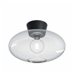 BULLO XL PLAFOND IP21 MATTSVART/KLAR GLAS BULLO XL PLAFOND IP21 MATTSVART/KLAR GLAS