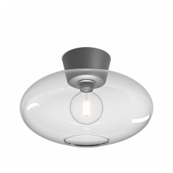 BULLO XL PLAFOND IP21 OXIDGRÅ/KLAR GLAS BULLO XL PLAFOND IP21 OXIDGRÅ/KLAR GLAS