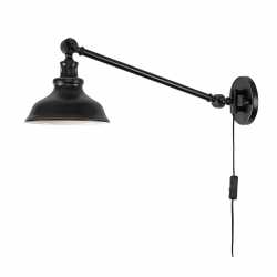 NEW HAVEN VÄGGLAMPA ANTIK SVART/GULD DEKOR NEW HAVEN VÄGGLAMPA ANTIK SVART/GULD DEKOR