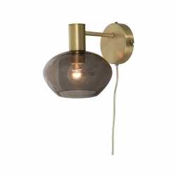 BELL Vägglampa Matt Mässing/Rök BELL Vägglampa Matt Mässing/Rök