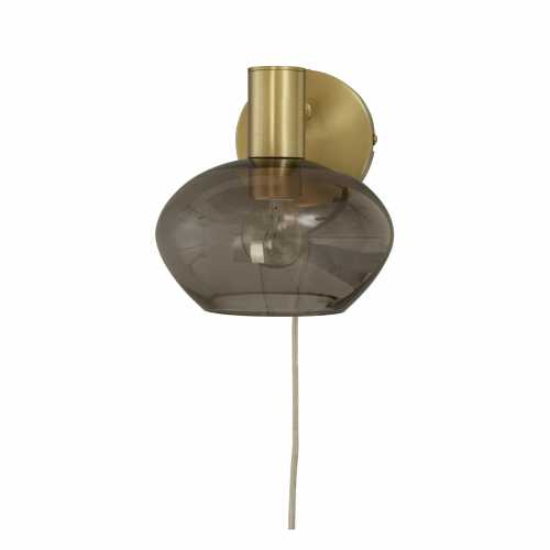 BELL Vägglampa Matt Mässing/Rök BELL Vägglampa Matt Mässing/Rök