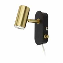 GUSTO Vägglampa Svart/Borstad mässing GUSTO Vägglampa Svart/Borstad mässing