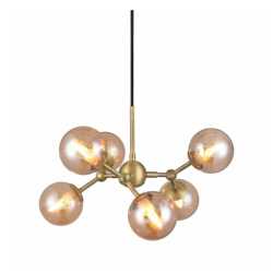 Atom Pendel 6-arm Ø45 Antik mässing/Amber Atom Pendel 6-arm Ø45 Antik mässing/Amber