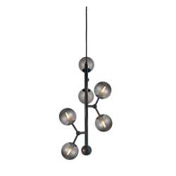 Atom Vertical Pendel Ø30 Svart/Rök glas Atom Vertical Pendel Ø30 Svart/Rök glas