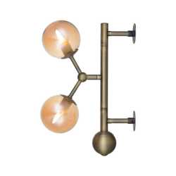 Atom Vägglampa Ø20 Antik mässing/Amber Atom Vägglampa Ø20 Antik mässing/Amber