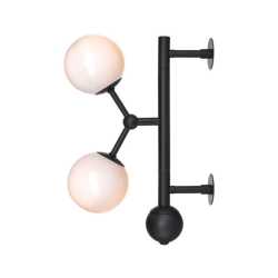 Atom Vägglampa Ø20 Svart/Opal glas Atom Vägglampa Ø20 Svart/Opal glas