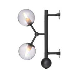 Atom Vägglampa Ø20 Svart/Rök glas Atom Vägglampa Ø20 Svart/Rök glas