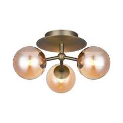 Atom Trio Plafond Ø26 Antik mässing/Amber Atom Trio Plafond Ø26 Antik mässing/Amber